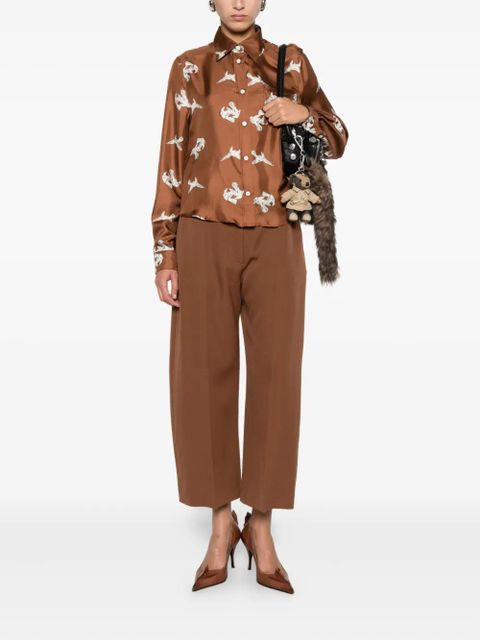 Marni bird-print shirt - Brown - zdjęcie produktu nr 2