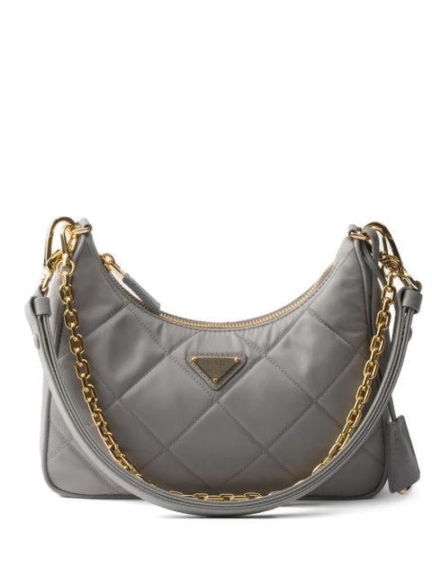 Prada Re-Edition quilted shoulder bag - Grey - zdjęcie produktu nr 1