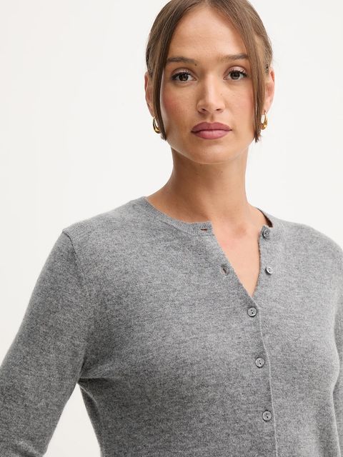 United Colors of Benetton kardigan wełniany kolor szary lekki