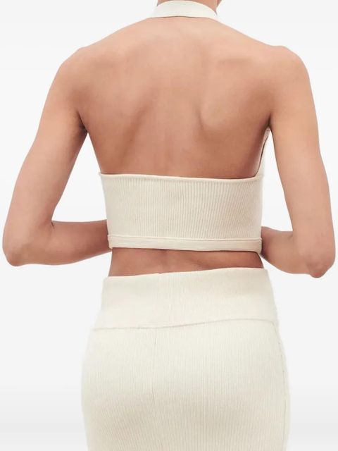 WARDROBE.NYC ribbed halterneck top - Neutrals - zdjęcie produktu nr 2