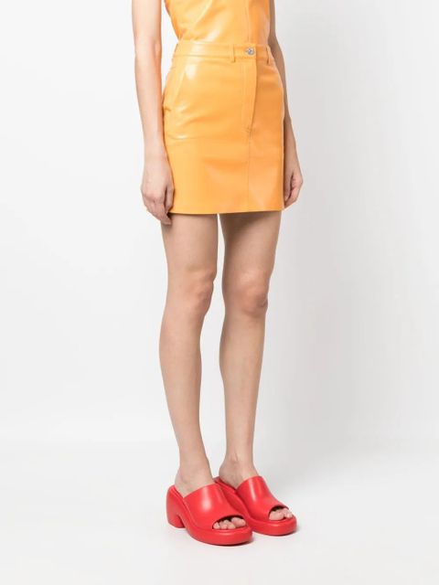Nanushka faux-leather miniskirt - Orange - zdjęcie produktu nr 2