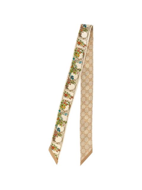 Gucci double-face floral-print scarf - Neutrals - zdjęcie produktu nr 2