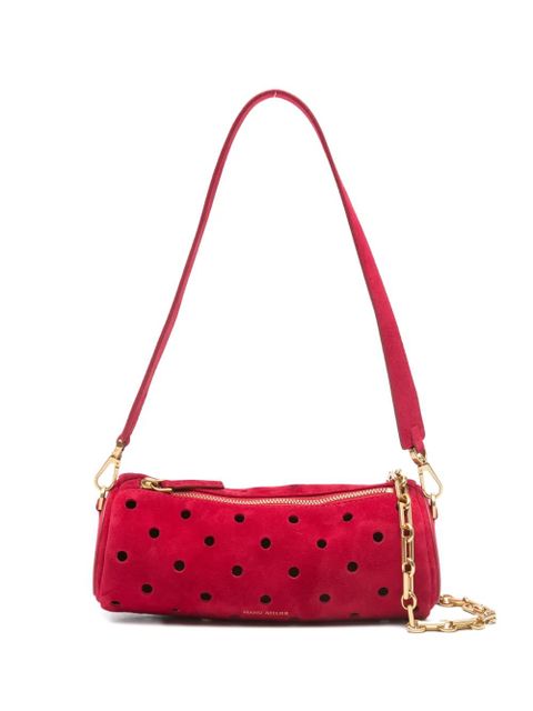Manu Atelier mini Cylinder Perforated shoulder bag - Red - zdjęcie produktu nr 1