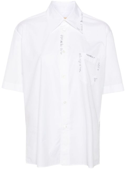 Marni logo-embroidered shirt - White - zdjęcie produktu nr 1