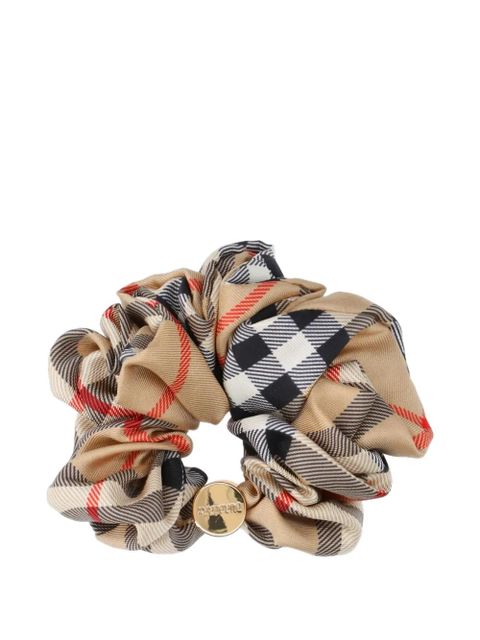Burberry check silk scrunchie - Neutrals
