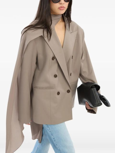 ROTATE BIRGER CHRISTENSEN oversized scarf blazer - Grey