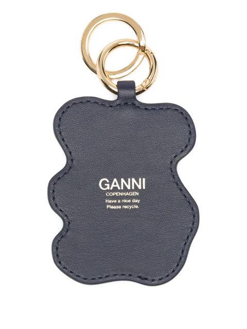 GANNI teddy bear keyring - Brown