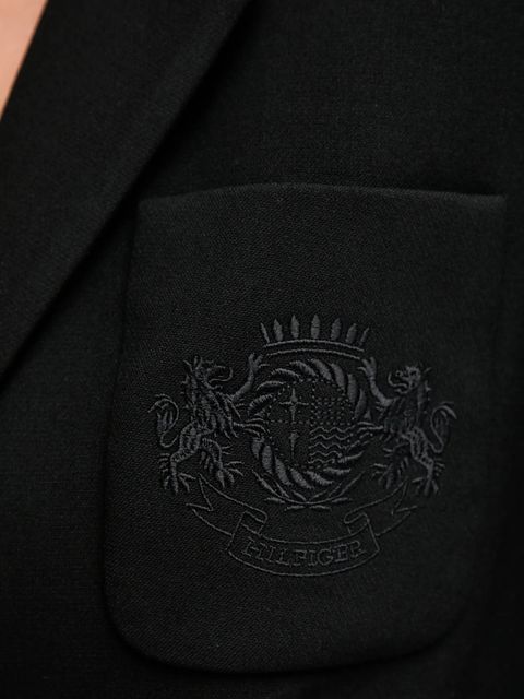 Tommy Hilfiger marynarka kolor czarny jednorzędowa gładka WW0WW46660