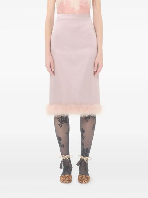Valentino Garavani contrast-trim skirt - Pink - zdjęcie produktu nr 2