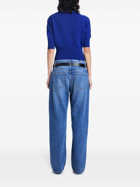 Proenza Schouler Reeve cotton-blend polo top - Blue
