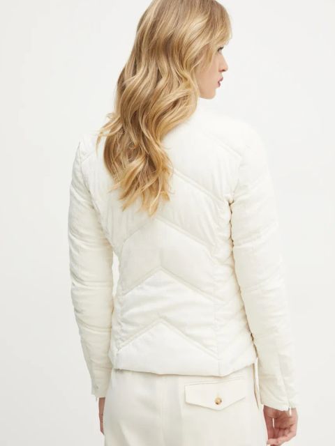 Guess kurtka NEW VONA damska kolor beżowy zimowa W5RL00 WGV30