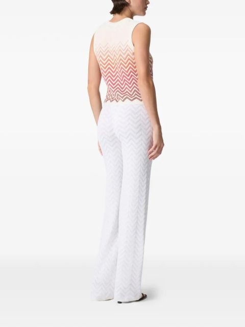 Missoni chevron-pattern trousers - White