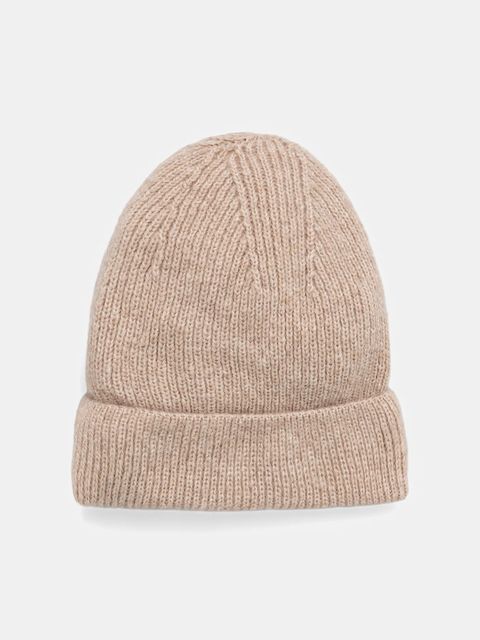 Answear.LAB czapka z wełną merino kolor beżowy