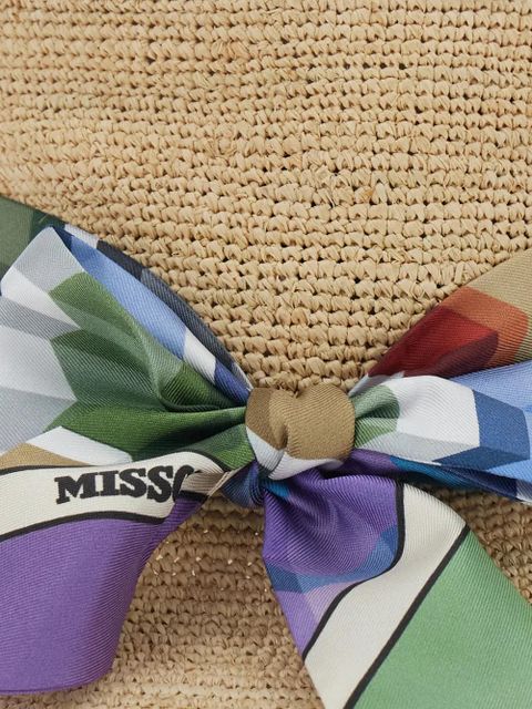 Missoni patterned raffia hat - Neutrals