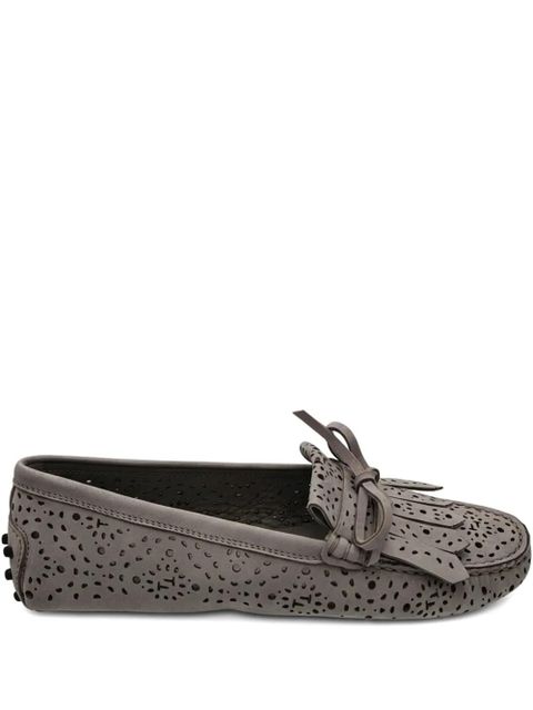 Tod's laser cut tassels loafers - Grey - zdjęcie produktu nr 1