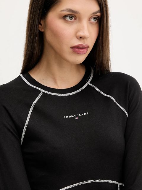 Tommy Jeans sukienka kolor czarny mini rozkloszowana DW0DW21465