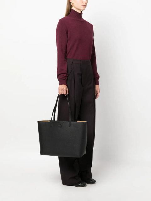 Tory Burch McGraw leather tote bag - Black - zdjęcie produktu nr 2