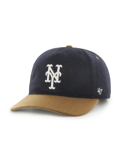 47 brand czapka z daszkiem z dodatkiem wełny MLB New York Mets kolor granatowy B-CHSHT16WIP-NY - zdjęcie produktu nr 1