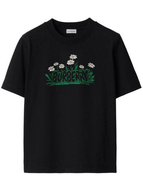 Burberry daisy-logo cotton T-shirt - Black - zdjęcie produktu nr 1