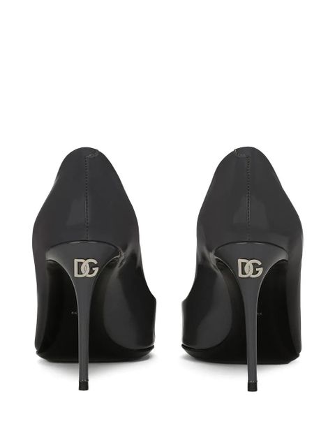 Dolce & Gabbana KIM DOLCE&GABBANA 90mm patent leather pumps - Grey