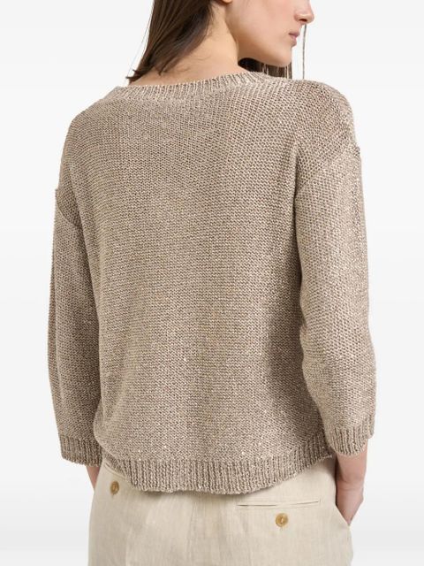 Weekend Max Mara lurex-embellishment sweater - Gold