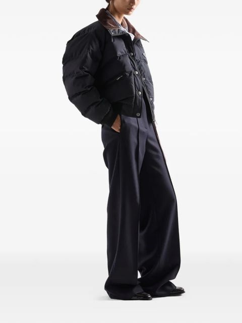 Prada logo-detail padded jacket - Black