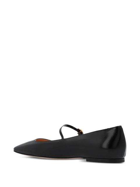 Gianvito Rossi Christina leather ballet flats - Black