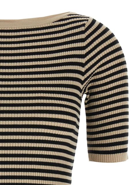 Max Mara striped ribbed T-shirt - Neutrals