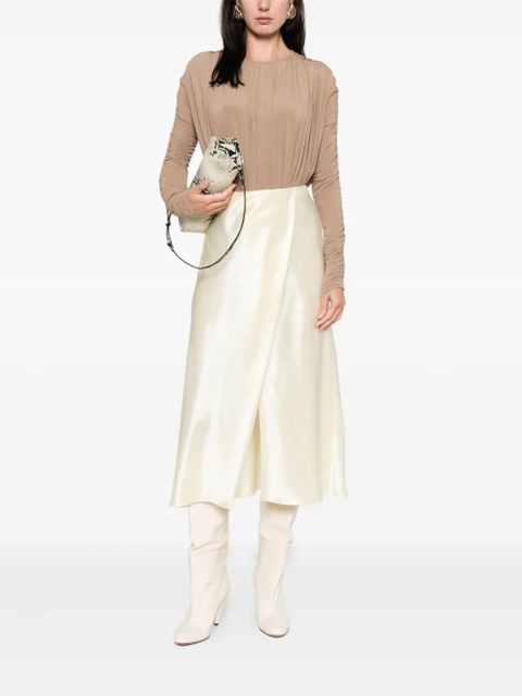 KHAITE Demi midi skirt - Yellow