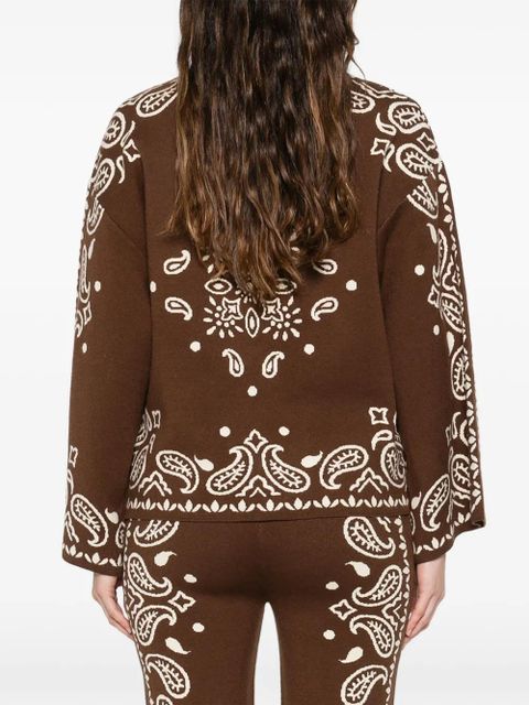 FARM Rio Bohemian Paisley long-sleeve sweater - Brown