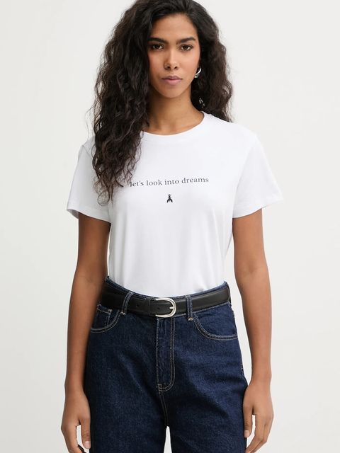 Patrizia Pepe t-shirt damski kolor biały 8M1800 J061 - zdjęcie produktu nr 1
