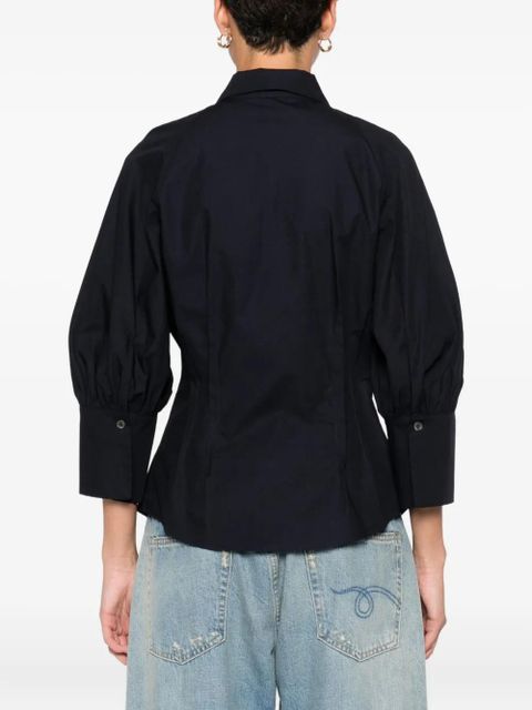 PINKO heart-embellished puff-sleeve top - Black