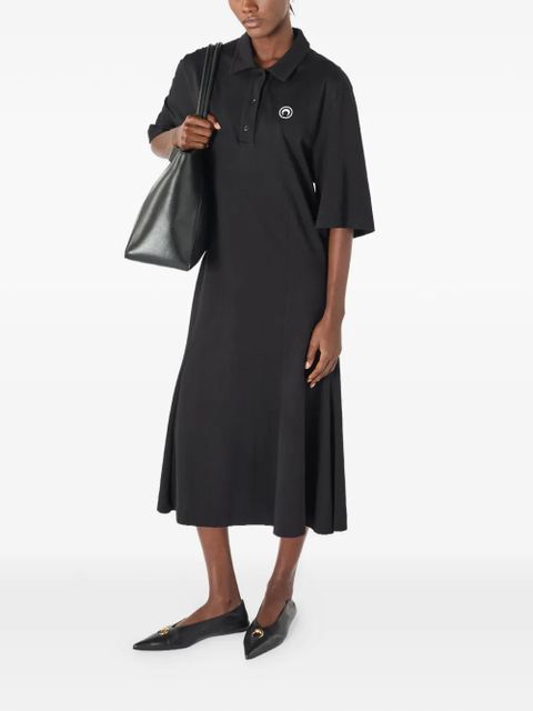 Marine Serre logo polo dress - Black
