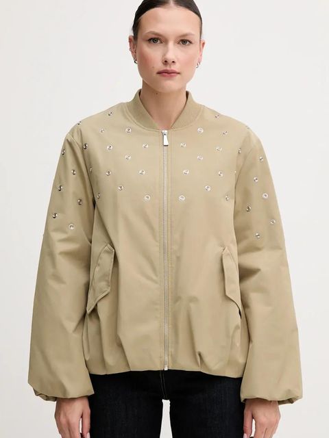 Sisley kurtka kolor zielony przejściowa 2ZCRLN05L