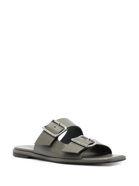 Aeyde leather flat sandals - Grey