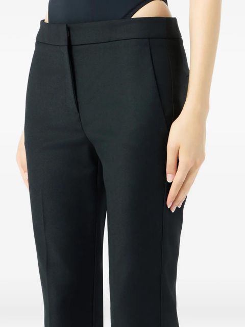 Blumarine diagonal-weave trousers - Black