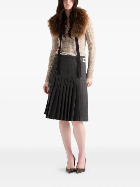 Prada ribbed-knit polo sweater - Neutrals - zdjęcie produktu nr 2