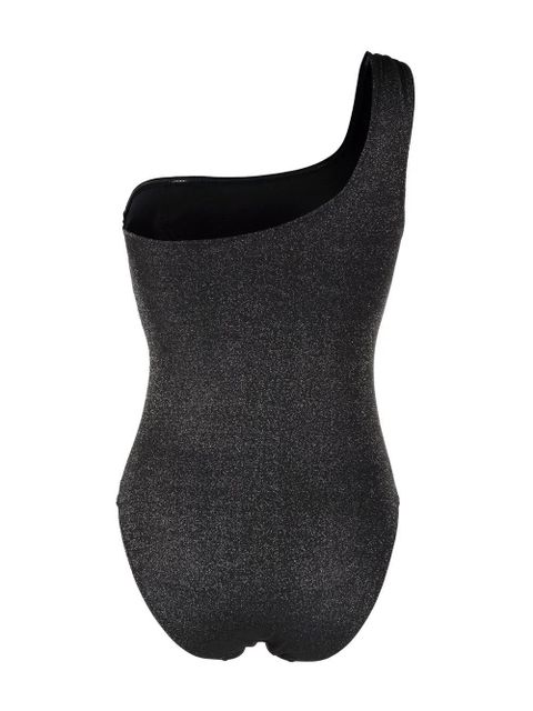 GANNI glitter-detail one-shoulder swimsuit - Black - zdjęcie produktu nr 2