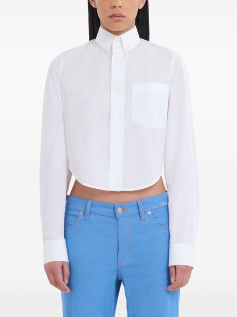 Marni cropped cotton shirt - White - zdjęcie produktu nr 2