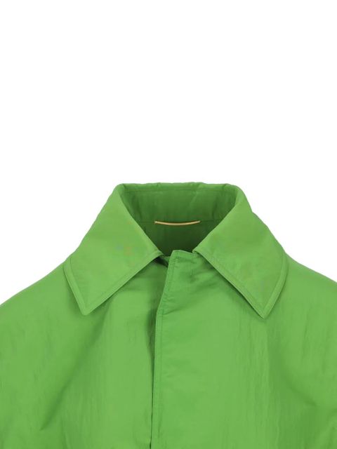 Saint Laurent taffeta piped pockets coat - Green