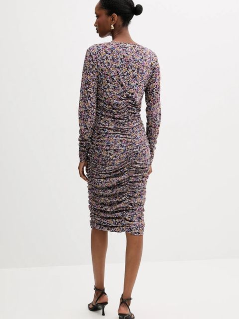 Liu Jo sukienka kolor bordowy midi dopasowana MF5080 J3821