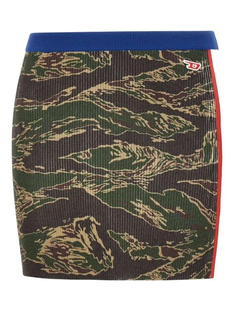 Diesel camouflage rib-knit skirt - Green - zdjęcie produktu nr 1