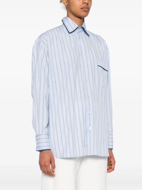ETRO striped poplin shirt - Blue