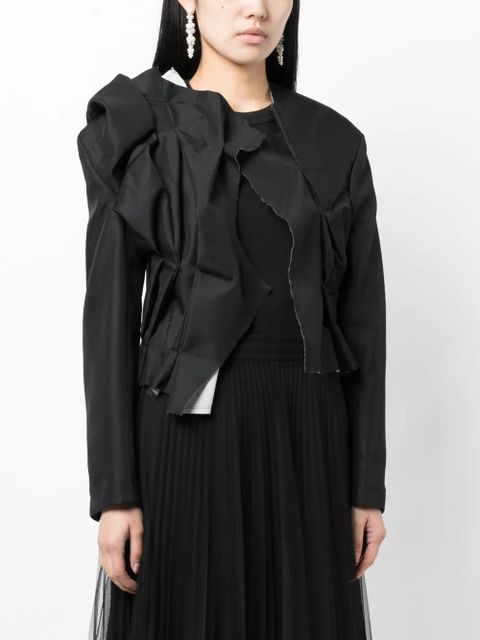Comme Des Garçons asymmetric layered-detail jacket - Black