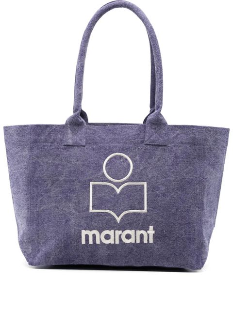 ISABEL MARANT small Yenki logo-embroidered tote bag - Purple - zdjęcie produktu nr 1