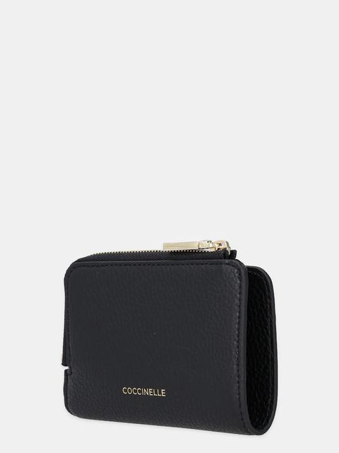 Coccinelle portfel skórzany COCCINELLE C-ME damski kolor czarny E2.SSL.11.D1.21 - zdjęcie produktu nr 2