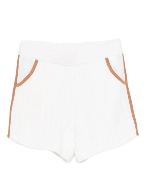 MC2 Saint Barth Azure cable-knit shorts - Neutrals - zdjęcie produktu nr 1