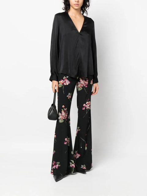TWINSET floral-print wide trousers - Black - zdjęcie produktu nr 2