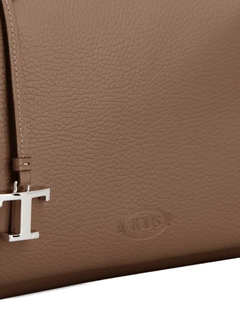 Tod's logo zip tote bag - Brown