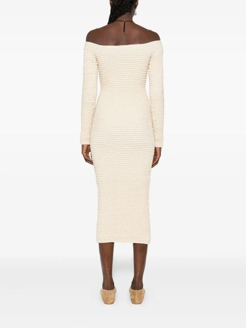 Nanushka waffle-texture maxi dress - Neutrals